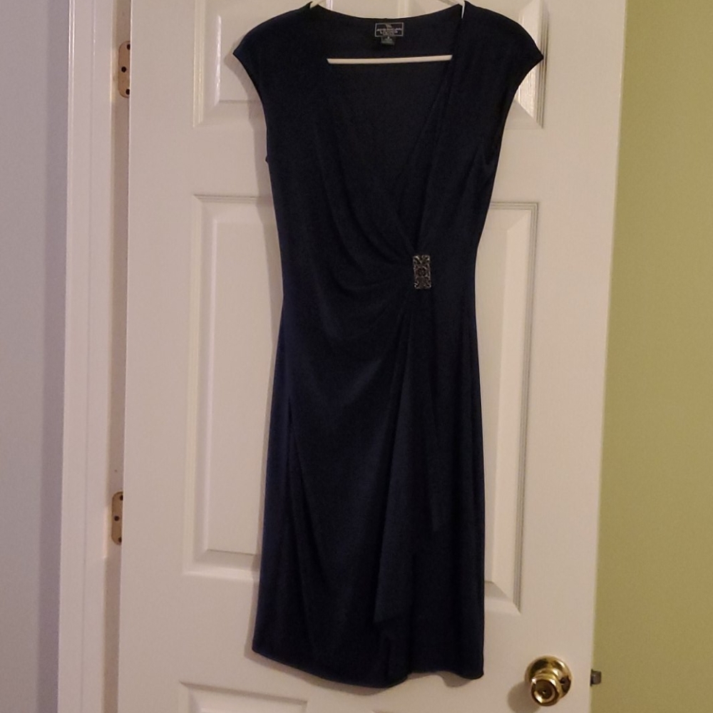 Navy blue formal event dress